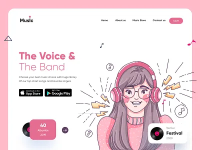 Music Store Landing Page-UX/UI Design app interface mobile app mobileapp mobileappdesign mobileapps mobileui ui ui design uiux uiuxdesign ux
