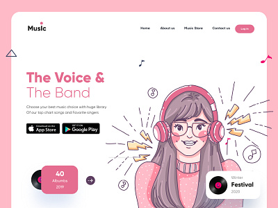 Music Store Landing Page-UX/UI Design app interface mobile app mobileapp mobileappdesign mobileapps mobileui ui ui design uiux uiuxdesign ux