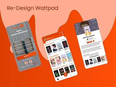 Re-Design Wattpad book design reading reading app ui uiuxdesign ux research