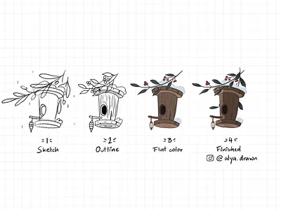 Illustration in steps art christmas christmas card creative design art digital artwork digital illustration digital painting digital2d drawing illustration inspiration instagram post procreate art step by step tutorial