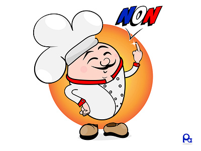 chef Hon Hon's not in the mood graphic design illustration illustrator logo mascot