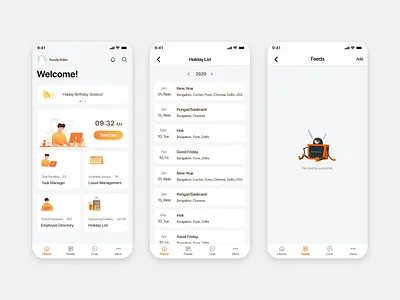 Organization App activities clean design employee ios minimal mobile organization tasks ui ux