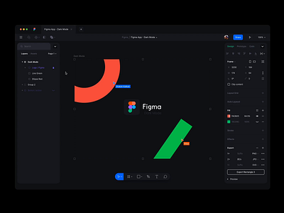 Figma App - Dark Mode XL | Free animation app clean dark mode dark ui dribbble figma flat free freebie minimal simple tool ui uidesign ux web