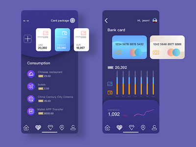 My wallet app consumption records statistics unionpay data wallet