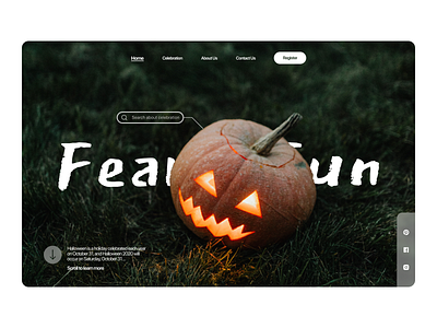 Halloween Celebration 🎃🦇 design figma halloween home page homepage landing landing page landing page design landingpage ui ui design uiux uiuxdesign web web design webdesign website website design websites