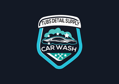 car wash Logo art design flat graphic design icon illustration illustrator logo minimal vector