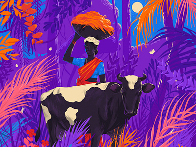 ✊🏿❤️🌺 art folks illustration kerala people standwithfarmers