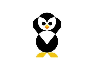 Penguin heart 2d animal branding climate cute design flat graphic heart icon illustration logo mark minimal minimalistic negativespace penguin shapes vector winter