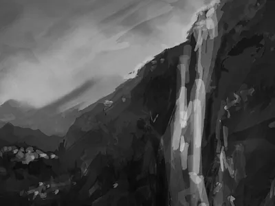 waterfall sketch architecturalsketch blackandwhitemood blackandwhites blacknwhite concept conceptartist conceptdrawing conception conceptsketch conceptual illustration illustrationsketch messysketch sketch sketchin sketching