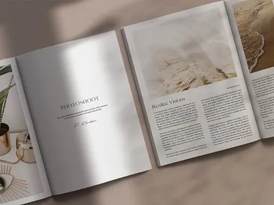 GARIOT magazine mockup minimal mockup psd mockup template natural shadow photoshop template