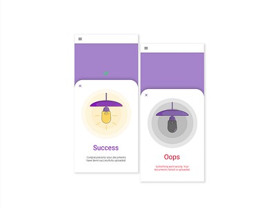 an Error and Success Flash Message Design branding concept daily ui dailyuichallenge design design app flash messages flat design graphic design illustration illustrator lamp minimal ui user inteface vectors