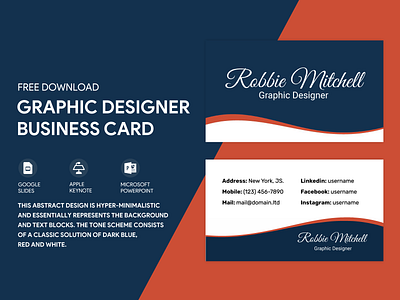 Graphic Designer Business Card Free Google Docs Template business card cards design designer doc docs document google ms print printing template templates visit visiting word