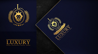 L Lion King Luxury Logo Template branding design gold graphic design logo luxury logo ui vector