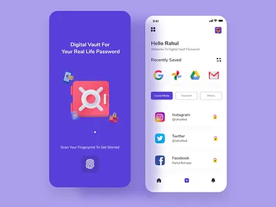 Password Protected app ui design branding design illustration password manager security app security system uidesign uikit uiux userinterface uxdesign webdesign
