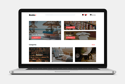 Booksv E-commerce Website Design adobe xd application books app design ecommerce estore shopping cart ui webdesign website