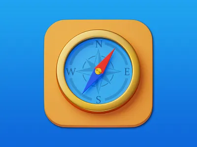 5. Compass 3d 3d art adobe photoshop b3d blender3d design icon illustration minimal photoshop