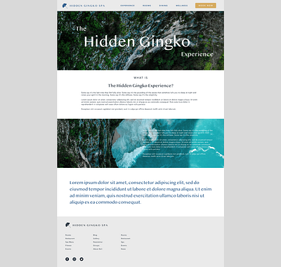 Hidden Gingko Spa - Experience page avenir bali branding calm illustration logo retreat spa ui ui ux ui design uidesign uiux web web design webdesign website website design wellness yoga