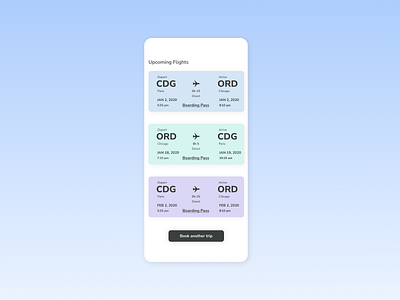 Daily UI 024- Boarding Pass Wallet analogous boardingpasswallet colorscheme daily ui daily ui 024 design figma gradient spacing uifundamentals