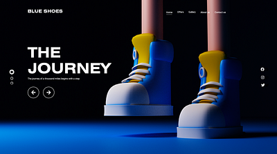 Blue shoes 3dart blender3d firstshot journey photoshop uidesign xd design