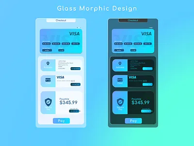 Glass morphic - Checkout Page 002 concept dailyui dailyui 002 design designs experimental figma glassmorphism gradient graphicdesign illustration secondpost ui uiux ux