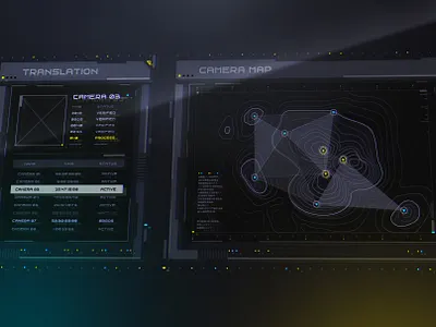 Sci Fi Window UI cyber cyberpunk gradient illustration interface movie movie app sci fi scifi ui ux vector yellow