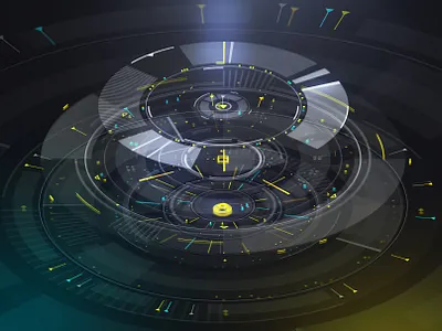 Circular interface elements cyberpunk future futurism futuristic ui illustration interface movie sci fi scifi ui ux vector
