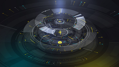 Circular interface elements cyberpunk future futurism futuristic ui illustration interface movie sci fi scifi ui ux vector