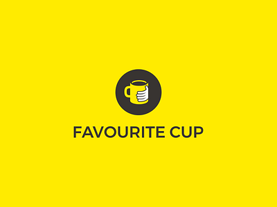 favourite cup cup favourite hand logo logotype minimal minimalist mug