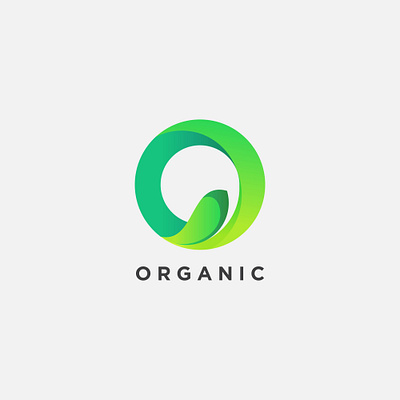 organic o logo abstract logo art branding creative design leaf logo logo logo design organic vector