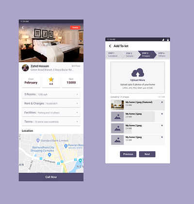 Home Rent App UI apartment apartments for sale app design design home mobile design rent house rental ui design