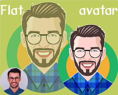 https://www.fiverr.com/zirostudio/create-a-stunning-flat-avatar- character design crtoon portrait flat avatar minimalist avatat vector avatar