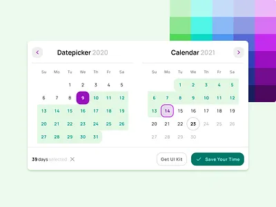 Range Datepicker UI design - Figma template app calendar date design design system figma material picker range templates time ui ui kit