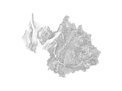 Savoie, France - Black and white map alps black and white france illustration landscape minimal mountain nature relief savoie topographic map topographical topography