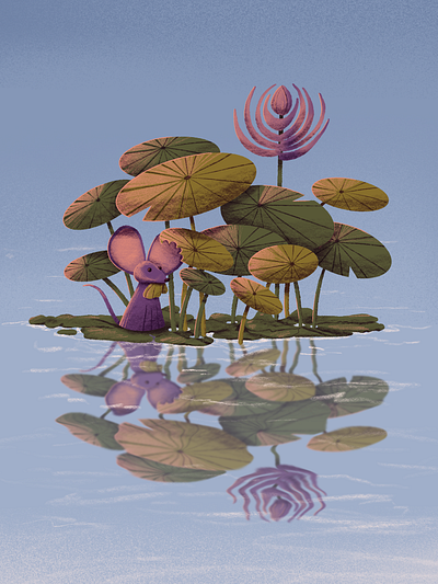 Nom. 6hexcodes botanical botany color palette design ears illustration ipadpro mouse nom pencil plants procreate reflection water