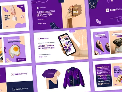 hugoDelivery | Brandbook app brand design branding delivery delivery app design logo superapp ui vector visual identity
