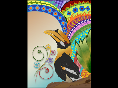 Hornbill Doodle Illustration adobe illustrator artwork bird illustration creative design design digital illustration digitalart digitalartist doodleart hornbill ideas illustration imagination nature vector vector illustration vibrant colors