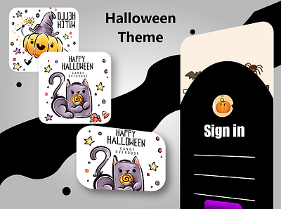 Halloween Theme adobexd adobexdtutorial branding design designer designer portfolio ui ux web design youtube