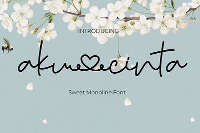 Aku Cinta Script Monoline branding design film font font script font wedding monoline