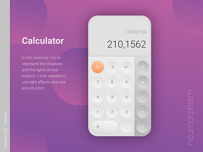 Daily UI / 004 - Calculator daily 100 challenge daily ui dailyui dailyuichallenge design ui ui ux uidesign