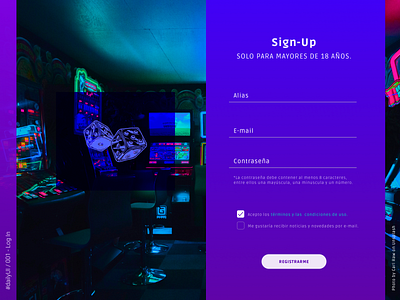 DailyUI / 001 - Casino Log In daily 100 challenge daily ui dailyui dailyuichallenge ui ui ux uidesign