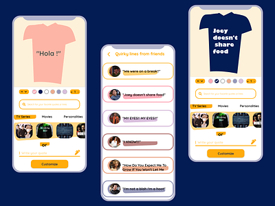 Customize t-shirt app design e commerce mobile mobile app design mobile design ui ui design uidesign