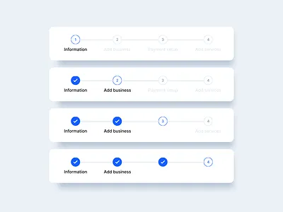 🏃‍♂️Progress Components affordance clean components consultation dashboad design in progress indicator onboarding real project saas signifier single selection user interface