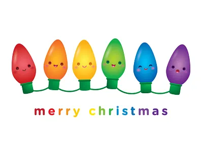 Holiday Lights adobe illustrator character design cute illustration jerrod maruyama kawaii vector