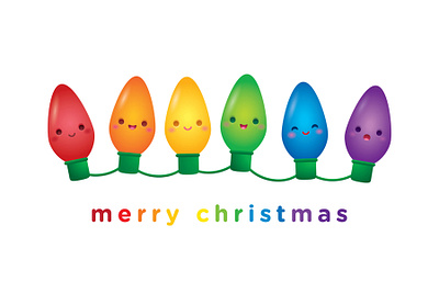 Holiday Lights adobe illustrator character design cute illustration jerrod maruyama kawaii vector