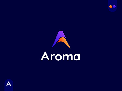 A letter logo design | Aroma logo a letter logo branding colorful logo corporate logo gradient gradient logo graphic design illustration letter logo letterform lettering logo logo concept logodesign logotype modern logo trendy typography ui design wordmark