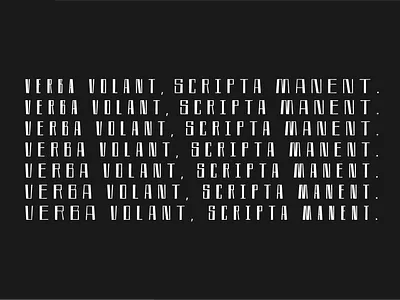 Verba volant, scripta manent. design font free free font freebie grotesque lettering logo lrtters type typeface typogaphy vector