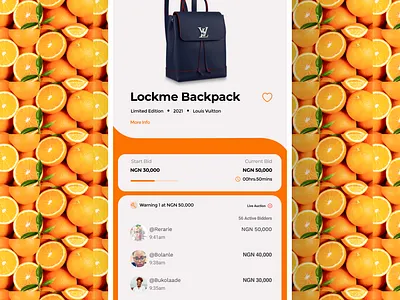 AUCTION APP CONCEPT design ui