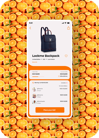 AUCTION APP CONCEPT design ui