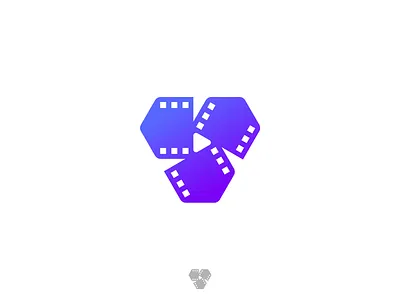 Triplet Studio app clean design clips editor flat logo house modern logo monogram mortage movie movie app play button player realestate roll simple logo v letter v logo vector video