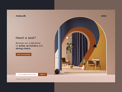 maia.dk 3d abstract apartment architecture c4d cinema4d colors design furniture geometric illustration interior modern octane octanerender petertarka photoshop render ui uiux